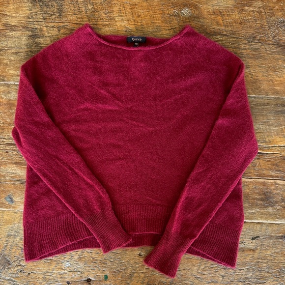 Quince Sweaters - Quince Women's Crimson Boatneck Sweater